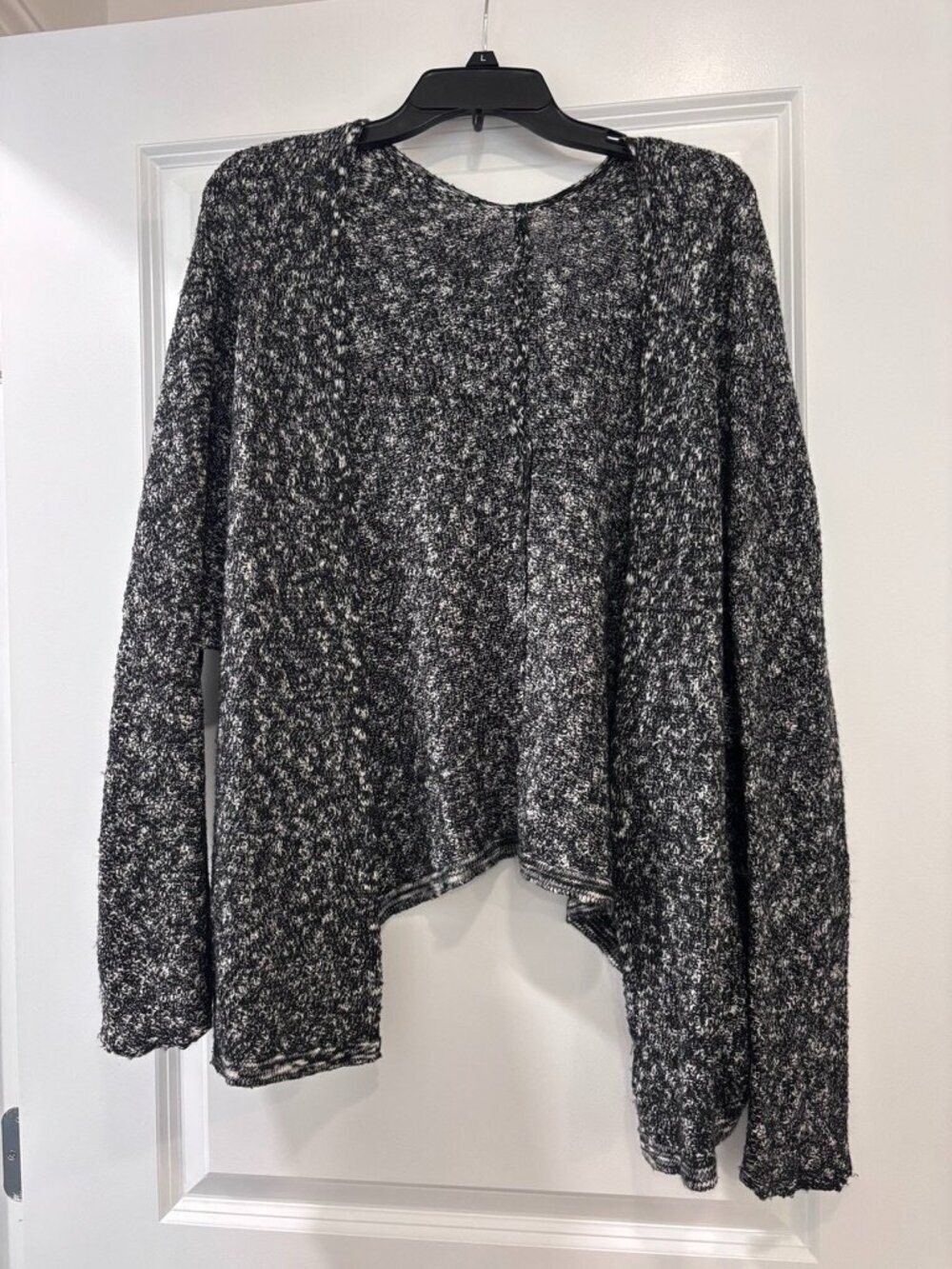 Heather Dark Gray Open Cardigan Sweater